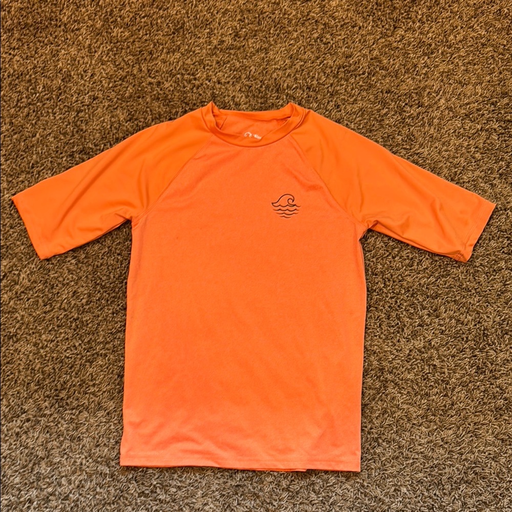 Orange Short Sleeve Rash Guard
